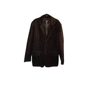 Bass men’s brown corduroy twi front pocket blazer, size large